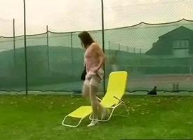 Kinky gloominess fucked tennis player away from the region