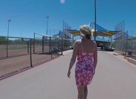 Tight body MILF takes it in the ass readily approachable public park